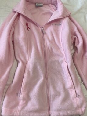 Columbia Light Pink Girls' Full-Zip Fleece Jacket